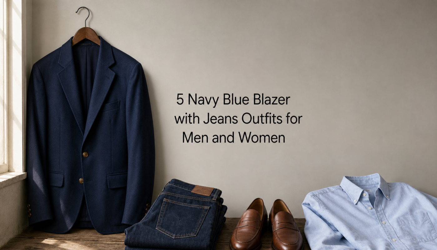 5 Navy Blue Blazer with Jeans Outfits for Men and Women