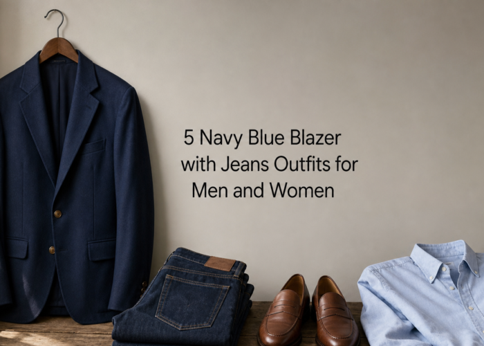 5 Navy Blue Blazer with Jeans Outfits for Men and Women